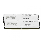 Kingston FURY Beast - DDR5 - kit - 32 GB: 2 x 16 GB - DIMM 288-PIN - 5200 MHz / PC5-41600 - CL36 - 1.25 V - senza buffer - on-die ECC - bianco